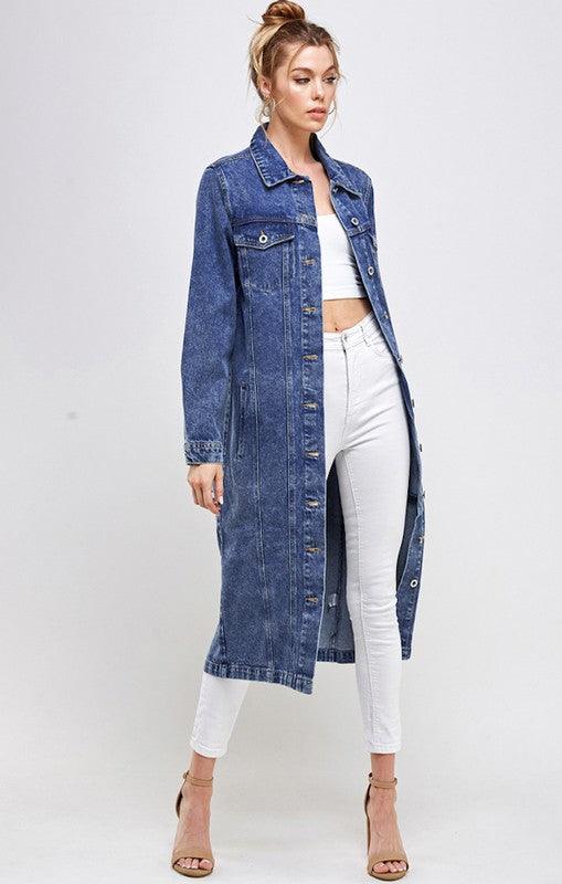 The Original Blue Age Non-Stretch Three-Quarter Denim Jacket - Three Mad Hatters Mercantile 