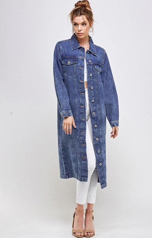 The Original Blue Age Non-Stretch Three-Quarter Denim Jacket - Three Mad Hatters Mercantile 