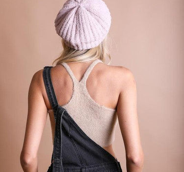 Boucle Rib Knit Beret