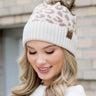 Leopard Fur Pom Beanie