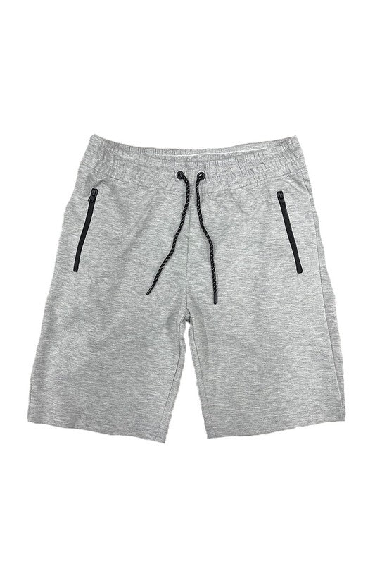 COTTON BLEND LOUNGE SWEAT SHORTS Mens Shorts H.GREY S 