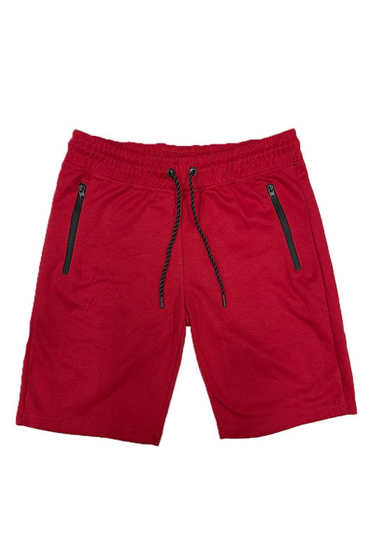 COTTON BLEND LOUNGE SWEAT SHORTS Mens Shorts RED S 