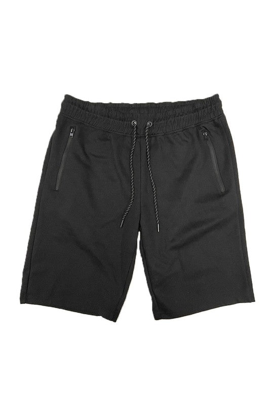 COTTON BLEND LOUNGE SWEAT SHORTS Mens Shorts BLACK S 