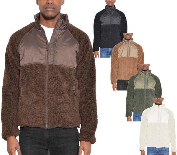 Full Zip Sherpa Jacket - Three Mad Hatters Mercantile 
