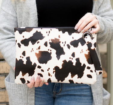 Cow Print Oversized Everyday Clutch