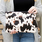 Cow Print Oversized Everyday Clutch Cow Print Clutch Brown OneSize 