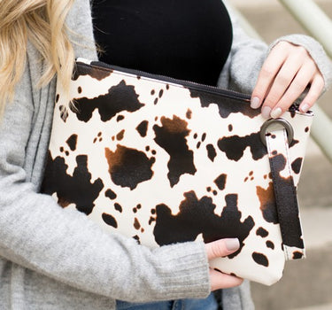 Cow Print Oversized Everyday Clutch