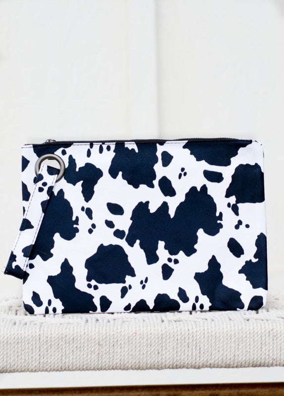 Cow Print Oversized Everyday Clutch Cow Print Clutch   