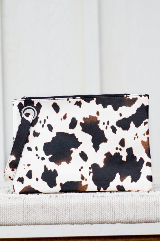 Cow Print Oversized Everyday Clutch Cow Print Clutch   