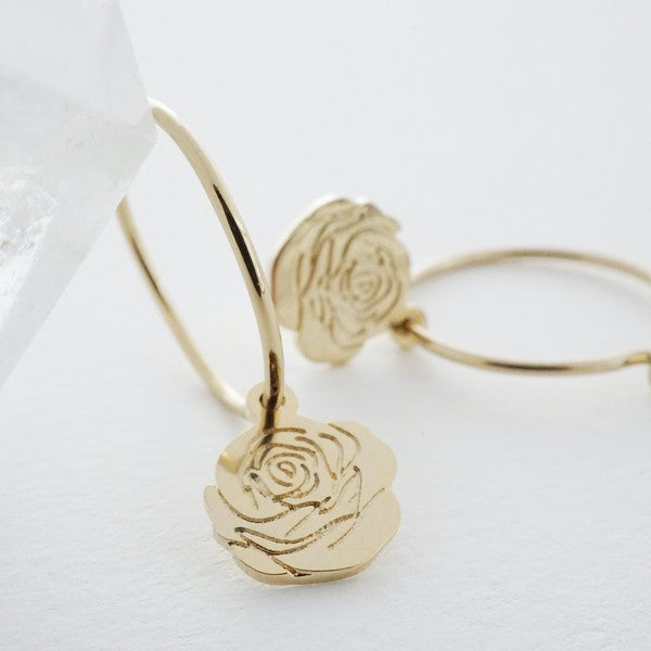 Magic Charm Rose Hoops hoop earrings   