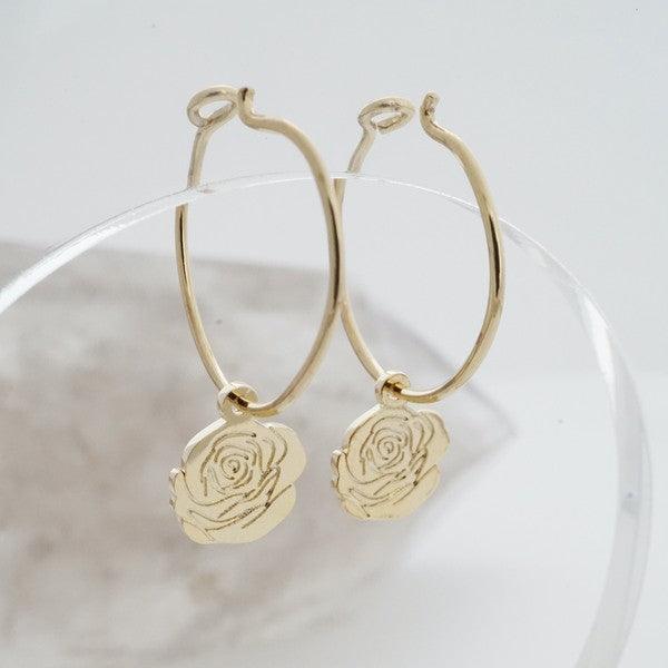 Magic Charm Rose Hoops - Three Mad Hatters Mercantile 