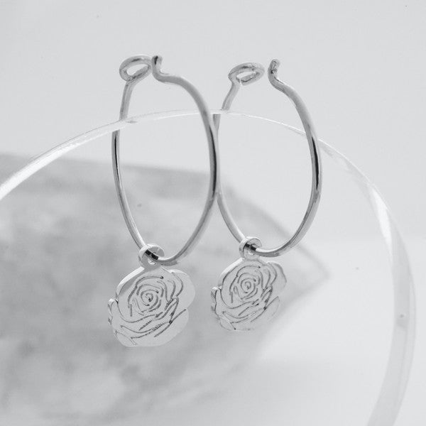 Magic Charm Rose Hoops hoop earrings   