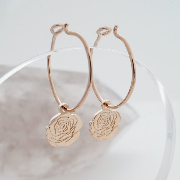 Magic Charm Rose Hoops hoop earrings   