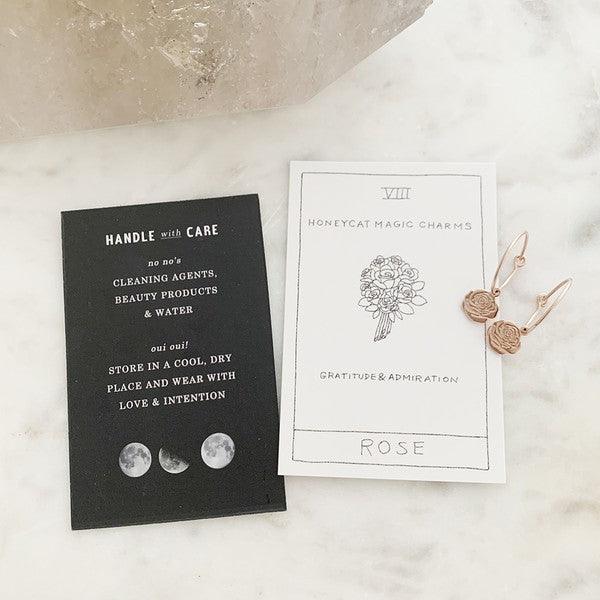 Magic Charm Rose Hoops - Three Mad Hatters Mercantile 