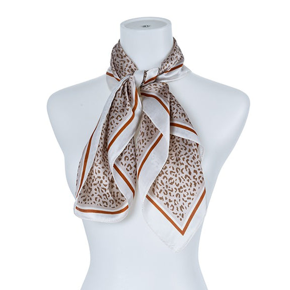 LEOPARD SILK SCARF Scarf IVORY/IVMT Os 