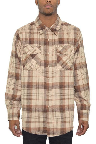 Checker Plaid Flannel Long Sleeve