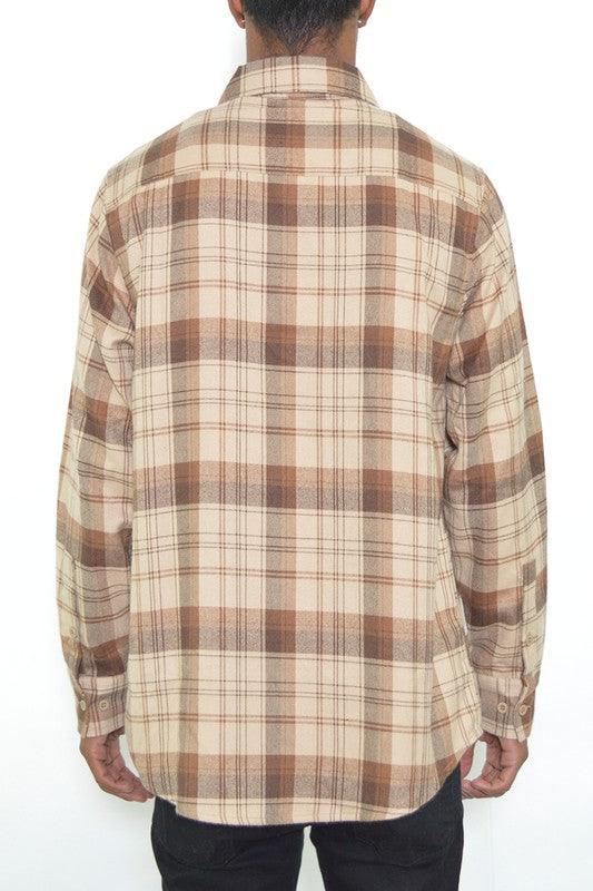 Checker Plaid Flannel Long Sleeve - Three Mad Hatters Mercantile 