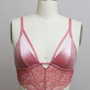 Velvet longline Lace Bralette