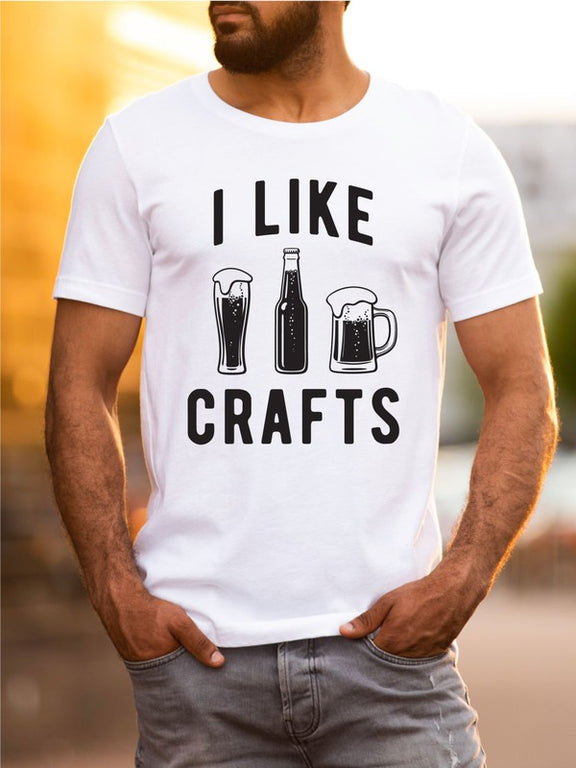 I Like Crafts Beer Crew Neck Softstyle Tee  White 2X 