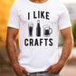 I Like Crafts Beer Crew Neck Softstyle Tee Mens Graphic T-Shirt White S 