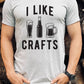 I Like Crafts Beer Crew Neck Softstyle Tee Mens Graphic T-Shirt Oxford S 