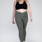 Plus Size V Waist Full Length Leggings Leggings   