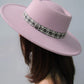 Boho Bold Flat Top Fedora Fedora Hat VIOLET/VIVI Os 