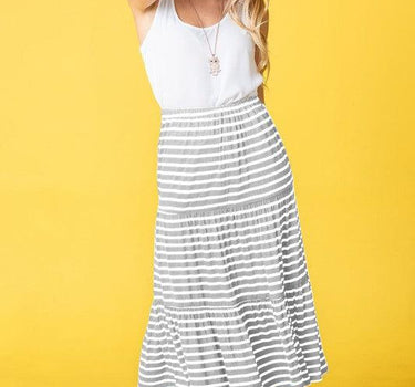 Stripe Maxi Skirt
