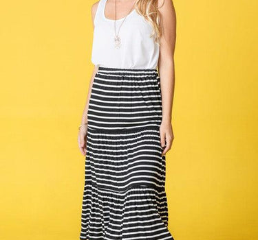 Stripe Maxi Skirt