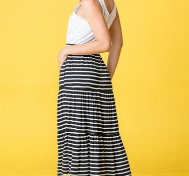Stripe Maxi Skirt