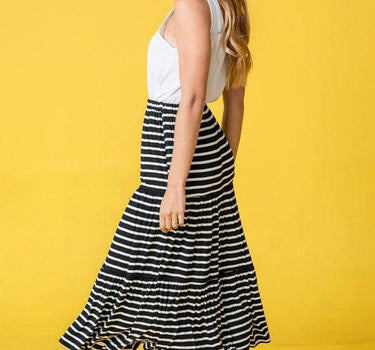 Stripe Maxi Skirt