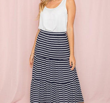 Stripe Maxi Skirt