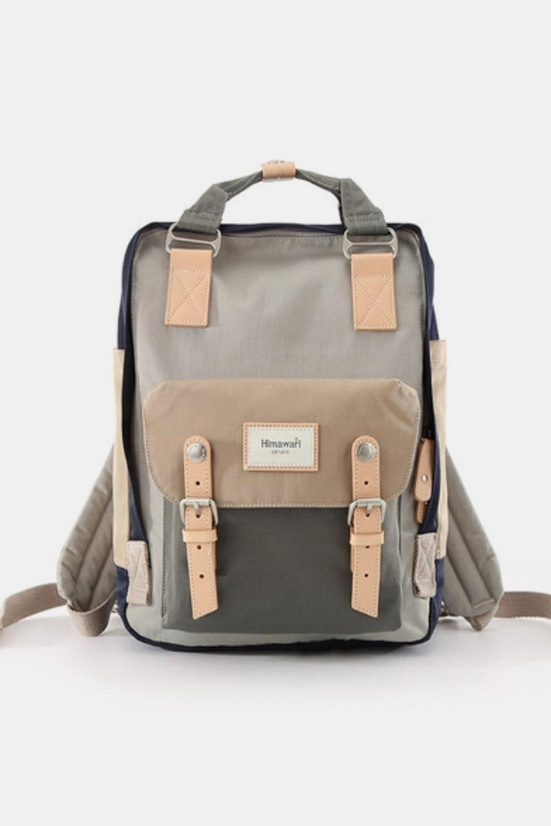 Himawari Contrast Waterproof Nylon Backpack Bag - Three Mad Hatters Mercantile 