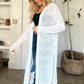 Double Take Open Front Longline Cardigan Cardigan