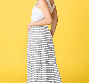 Stripe Maxi Skirt