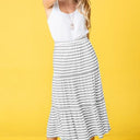 Stripe Maxi Skirt
