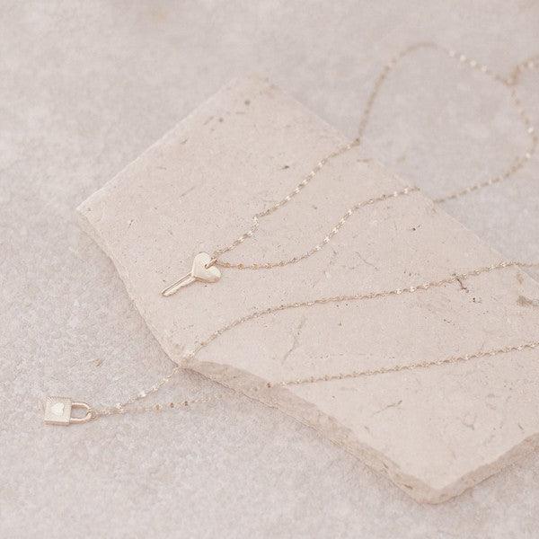 Amour Key to my Heart Necklace - Three Mad Hatters Mercantile 