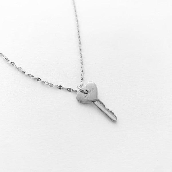 Amour Key to my Heart Necklace - Three Mad Hatters Mercantile 