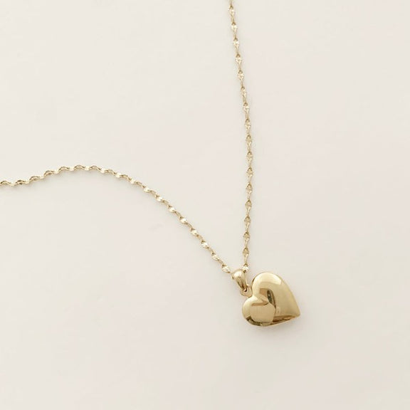 Golden Heart Locket Heart Necklace Gold One Size 