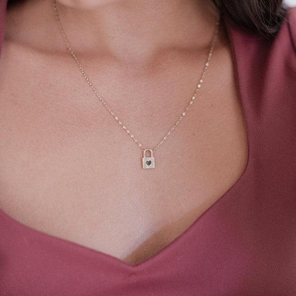 Love Locked Padlock Necklace - Three Mad Hatters Mercantile 