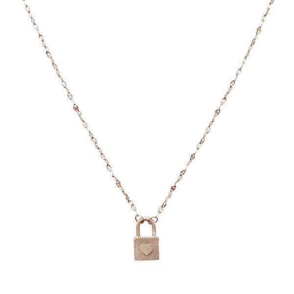Love Locked Padlock Necklace - Three Mad Hatters Mercantile 
