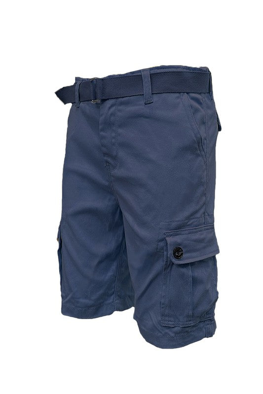 Weiv Mens Belted Cargo Shorts with Belt Mens Shorts NAVY 30 