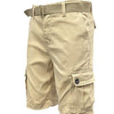 Mens Belted Cargo Shorts with Belt
