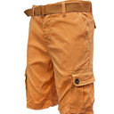 Mens Belted Cargo Shorts with Belt