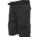 Mens Belted Cargo Shorts with Belt