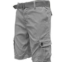 Mens Belted Cargo Shorts with Belt