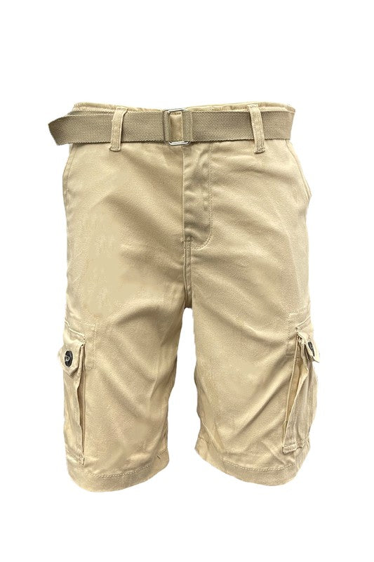 Weiv Mens Belted Cargo Shorts with Belt Mens Shorts   