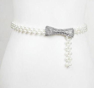Elastic Pearl Fashion Belt