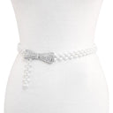 Elastic Pearl Fashion Belt