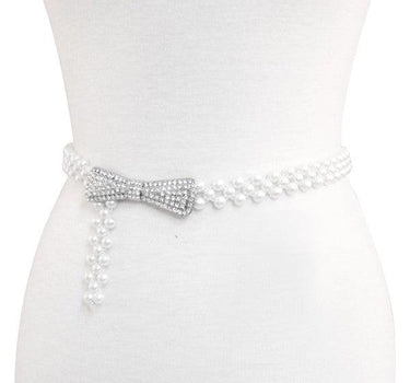 Elastic Pearl Fashion Belt